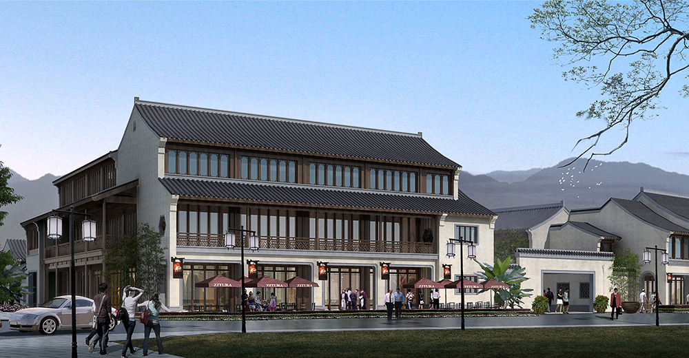 本次规划基于诸暨当地浓郁的地域文化特色,以典型的江南传统商业街为原型,塑造具有中式意向、符合时代气息的高品质商业街区。定位为诸暨当地富于特色的集商业、文化、休闲、旅游为一体的高级消费场所,为诸暨城市增添一张新名片。